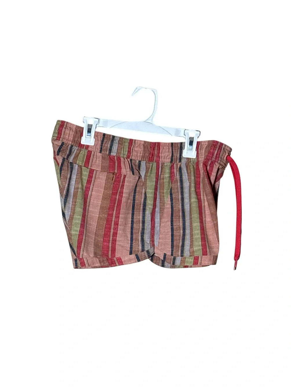 Prana Breathe Multicolor Striped Drawstring Women’s Shorts,Size S